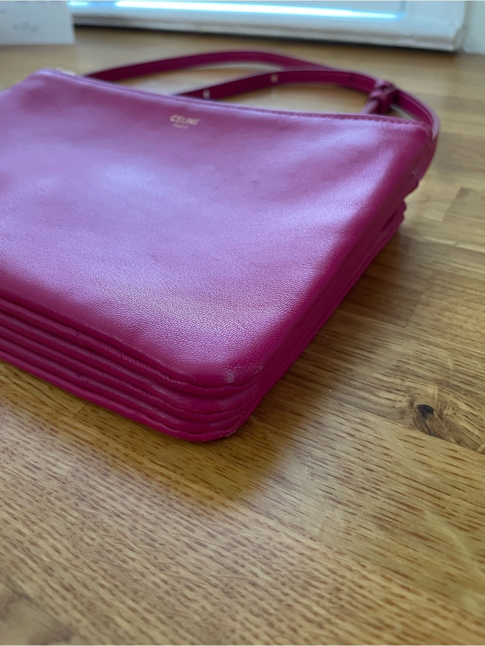 Celine Trio Small Pink Leather Crossbody Bag - Picture 4 of 16